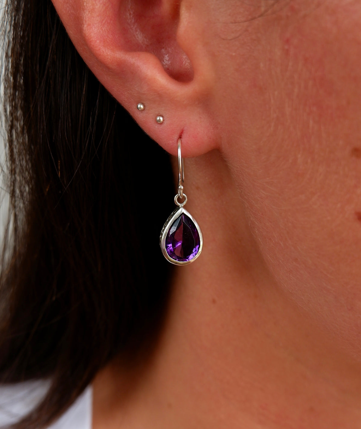 Amethyst Teardrop Earrings