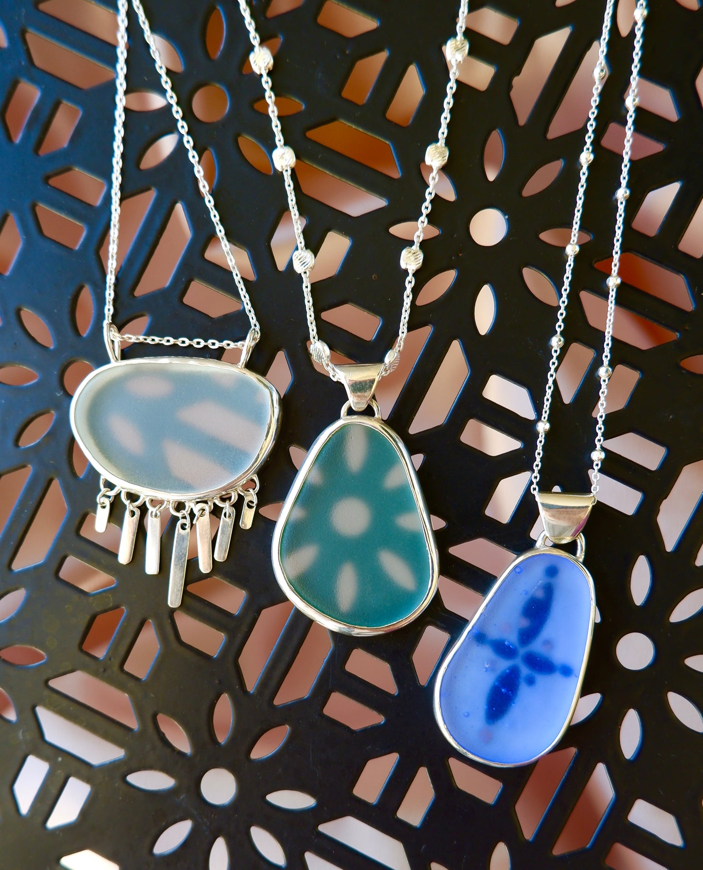 Sterling Silver Sea Glass Necklace