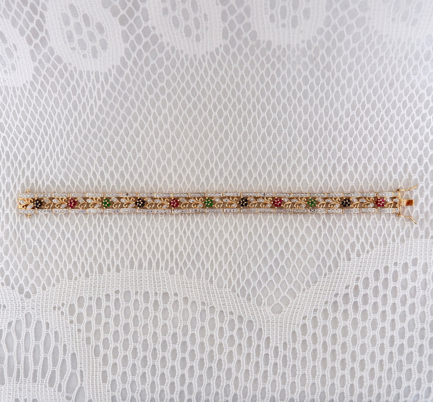 Gold Vermeil Ornate Floral Bracelet