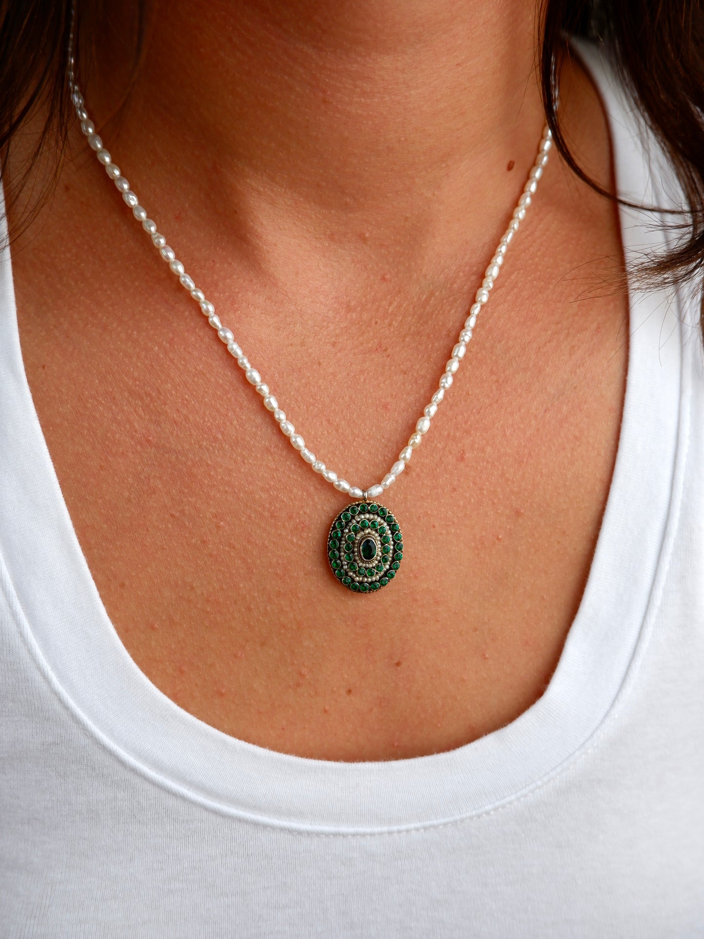 Pearl Amulet Beaded Necklace