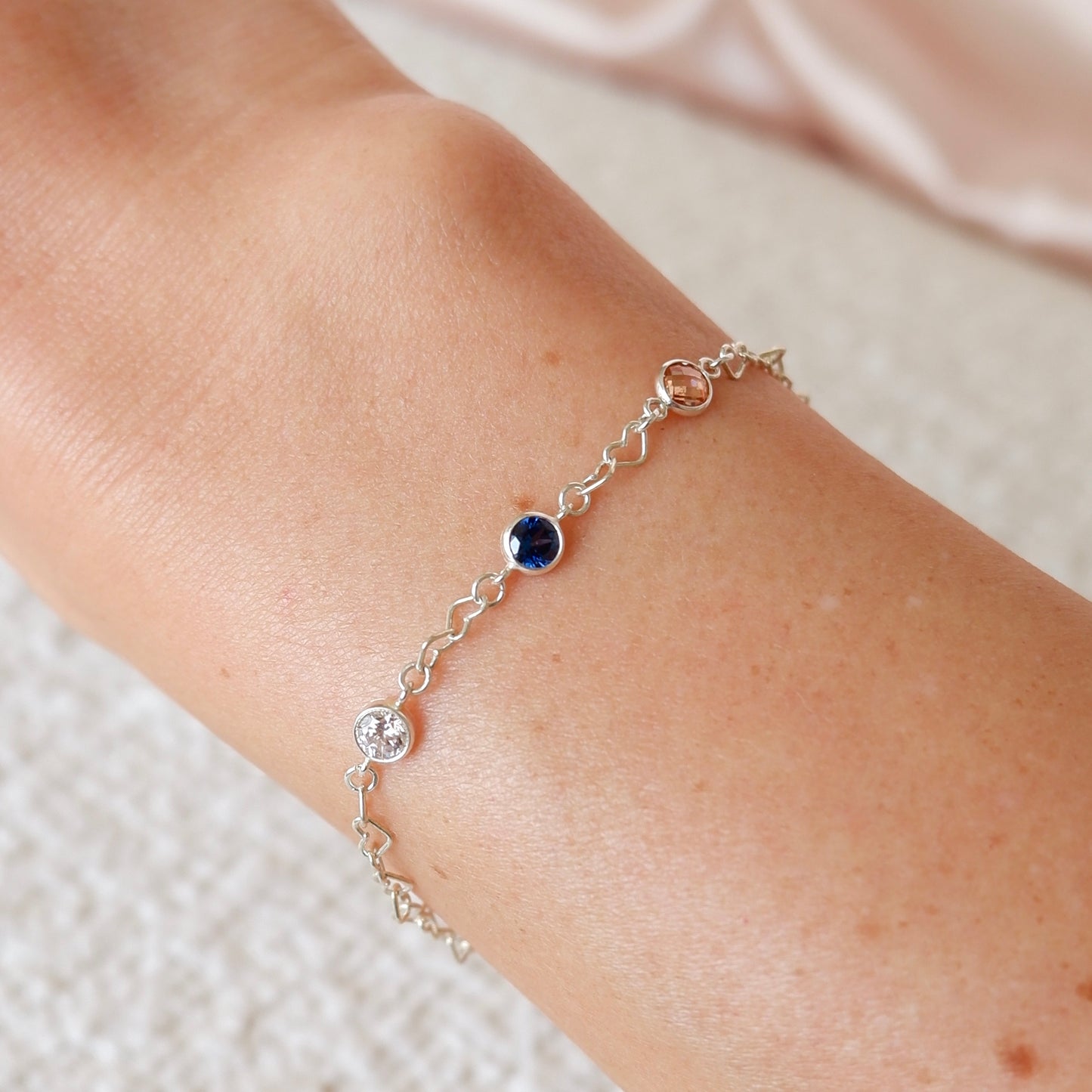 Custom Birthstone Chain Bracelet