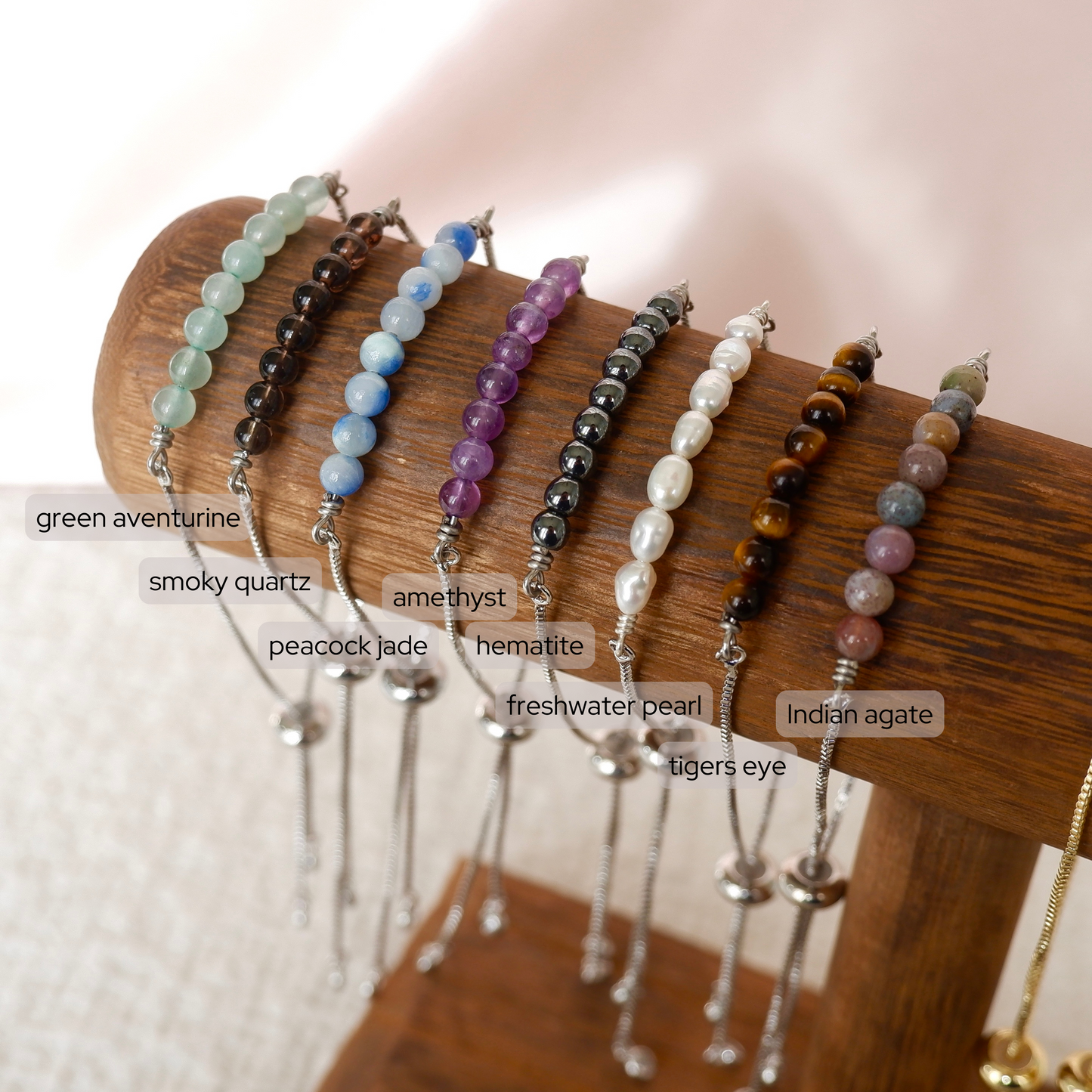 Adjustable Gemstone Bracelet