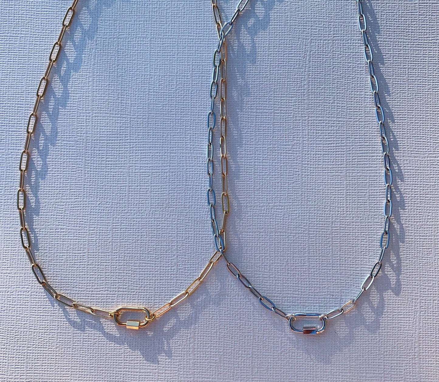 Paperclip Chain Carabiner Necklace