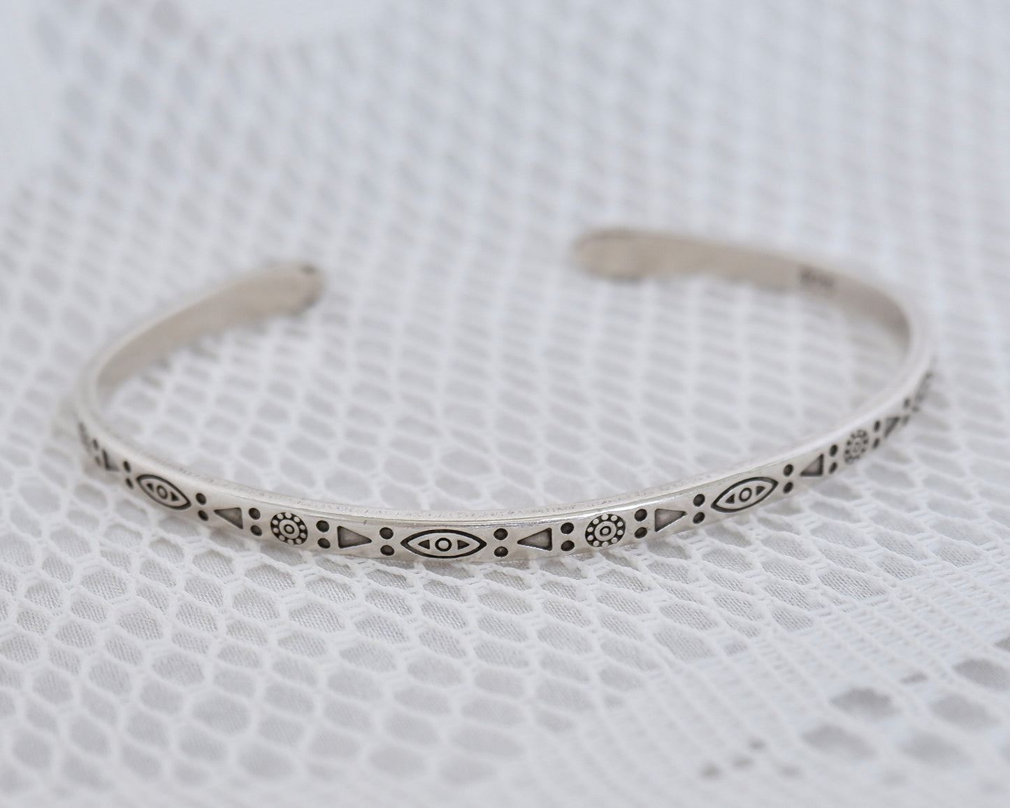 Evil Eye Motif Cuff Bracelet