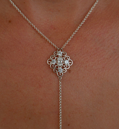 Reworked Vintage Pendant Lariat