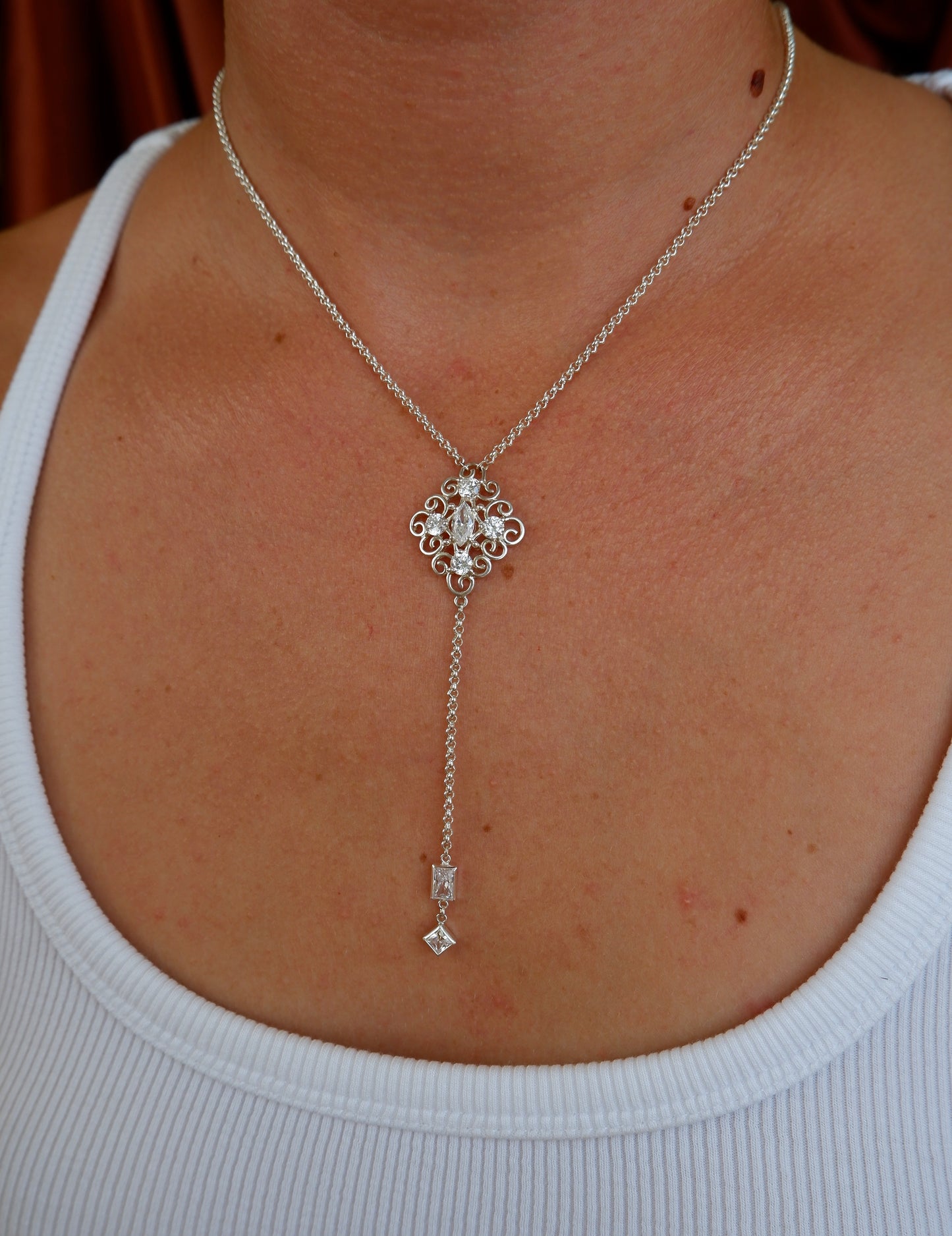 Reworked Vintage Pendant Lariat