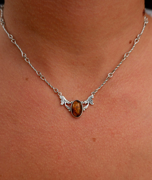 Dark Fantasy Baltic Amber Necklace