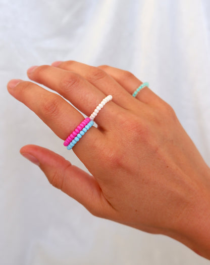 Colorful Beaded Stretch Ring