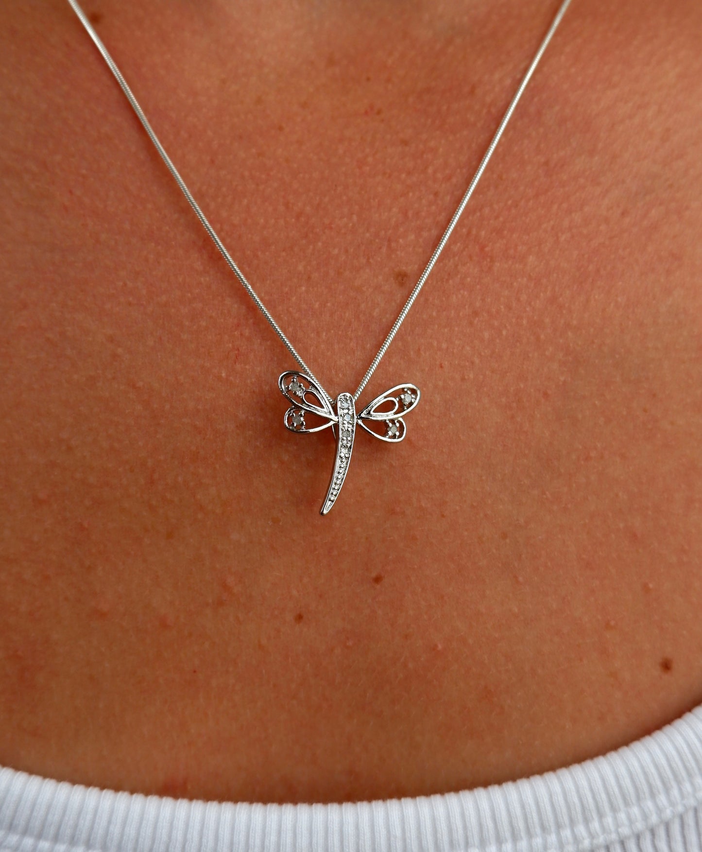 Crystal Dragonfly Necklace
