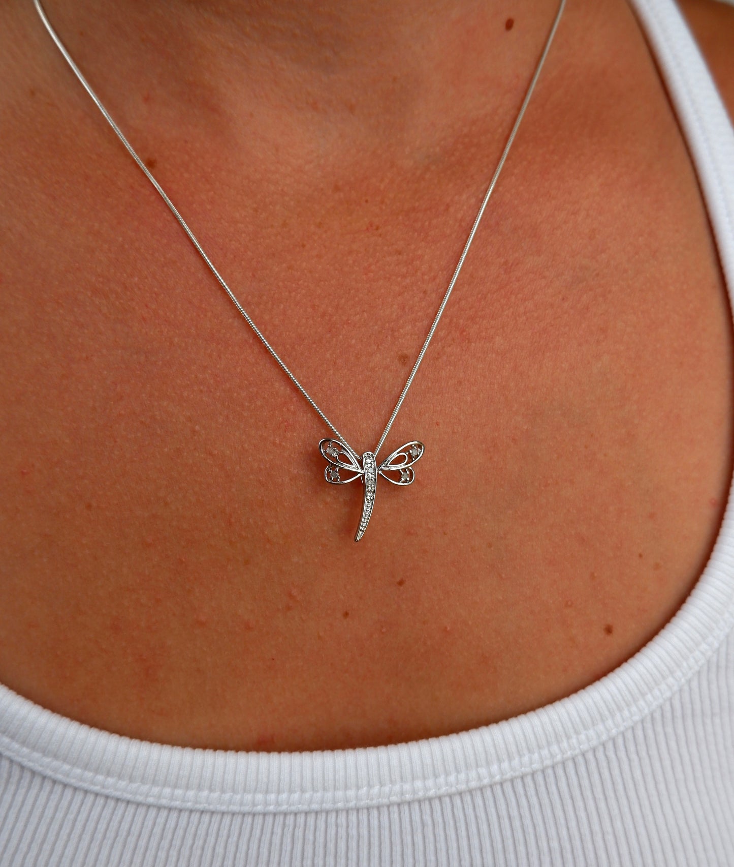 Crystal Dragonfly Necklace