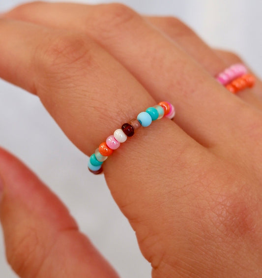 Colorful Beaded Stretch Ring