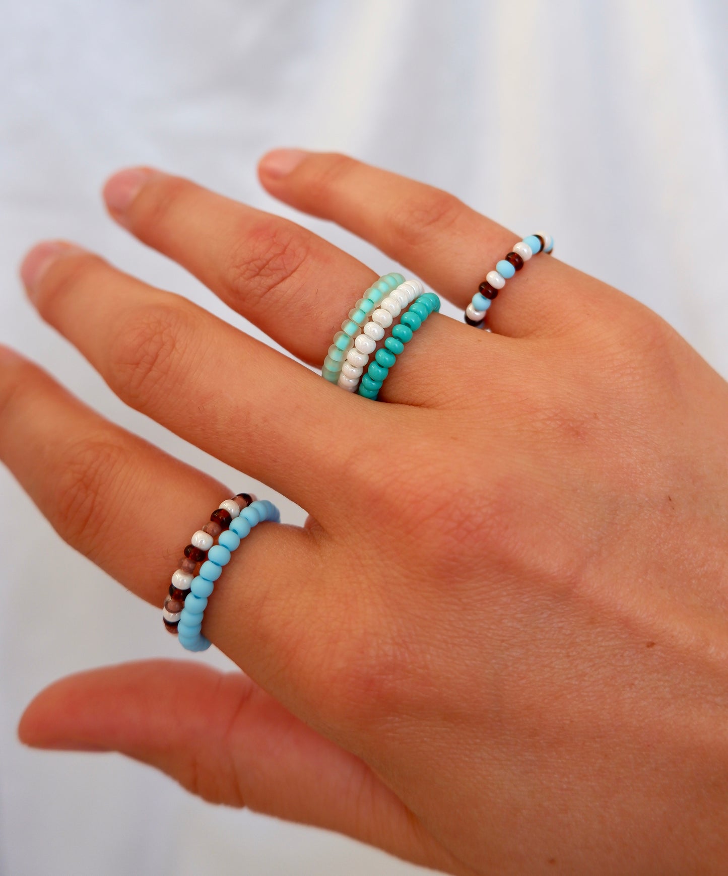 Colorful Beaded Stretch Ring