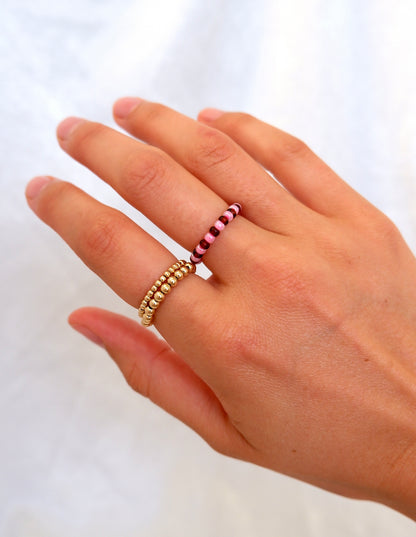 Colorful Beaded Stretch Ring