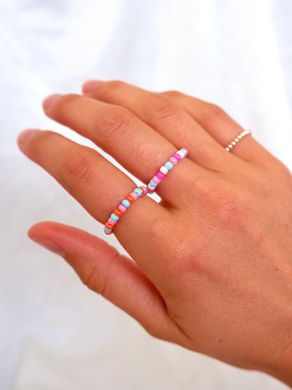 Colorful Beaded Stretch Ring