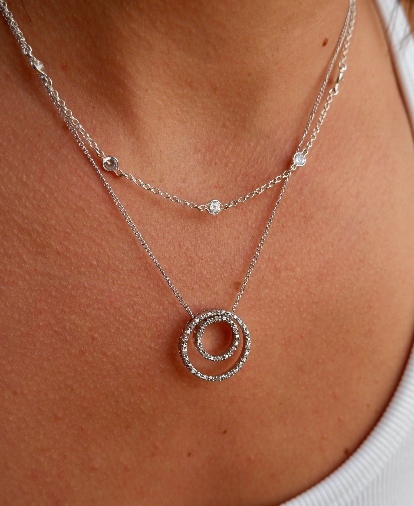 Satellite Crystal Chain Necklace