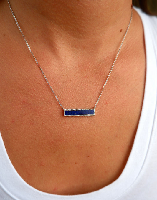 Lapis Lazuli Bar Necklace