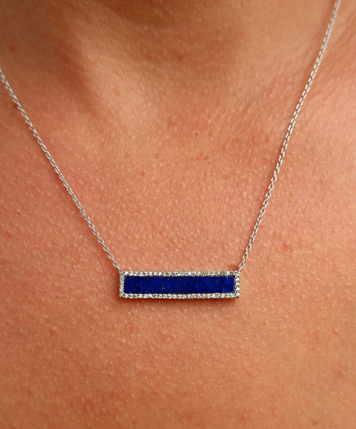 Lapis Lazuli Bar Necklace