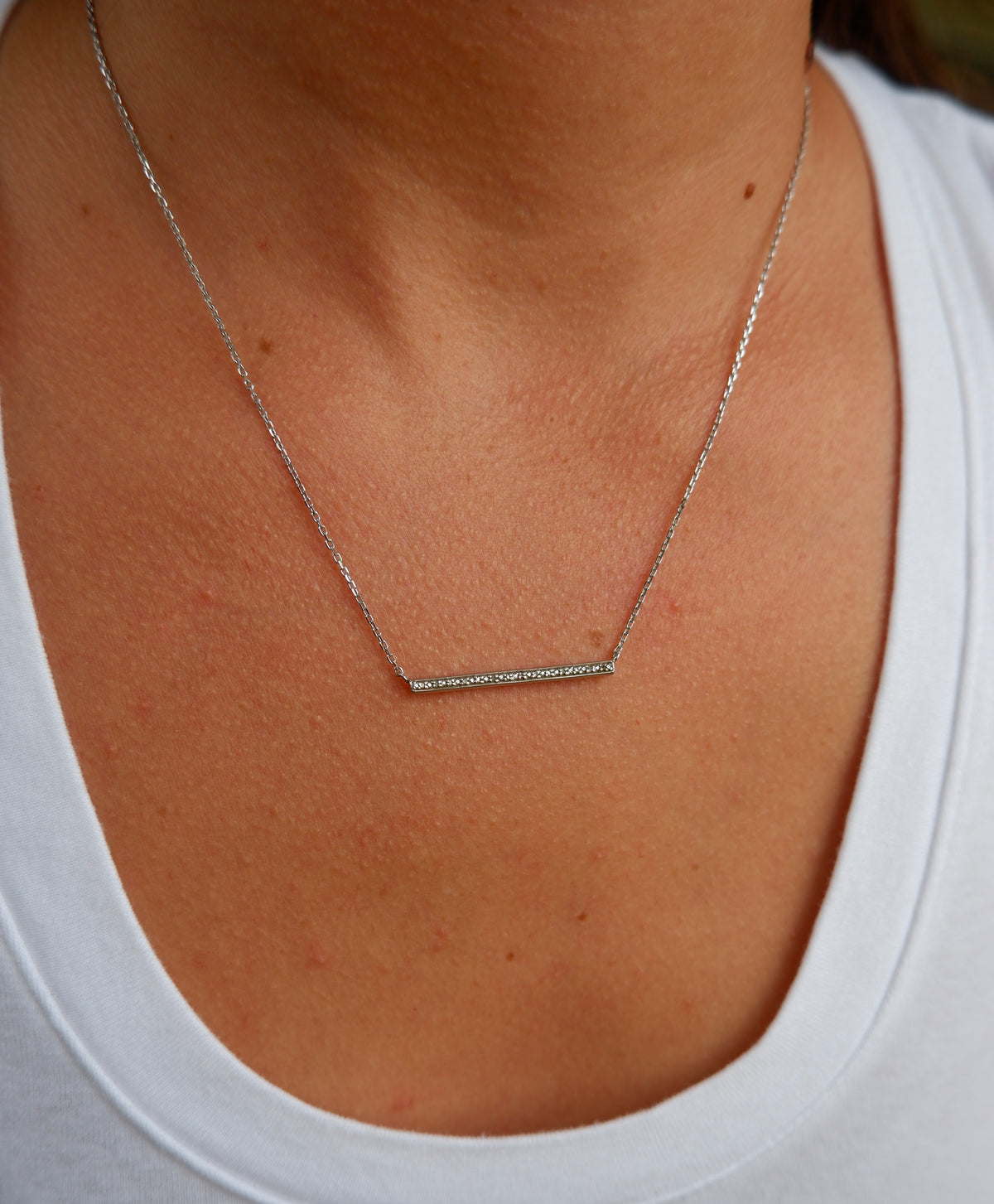 Textured Layering Bar Necklace
