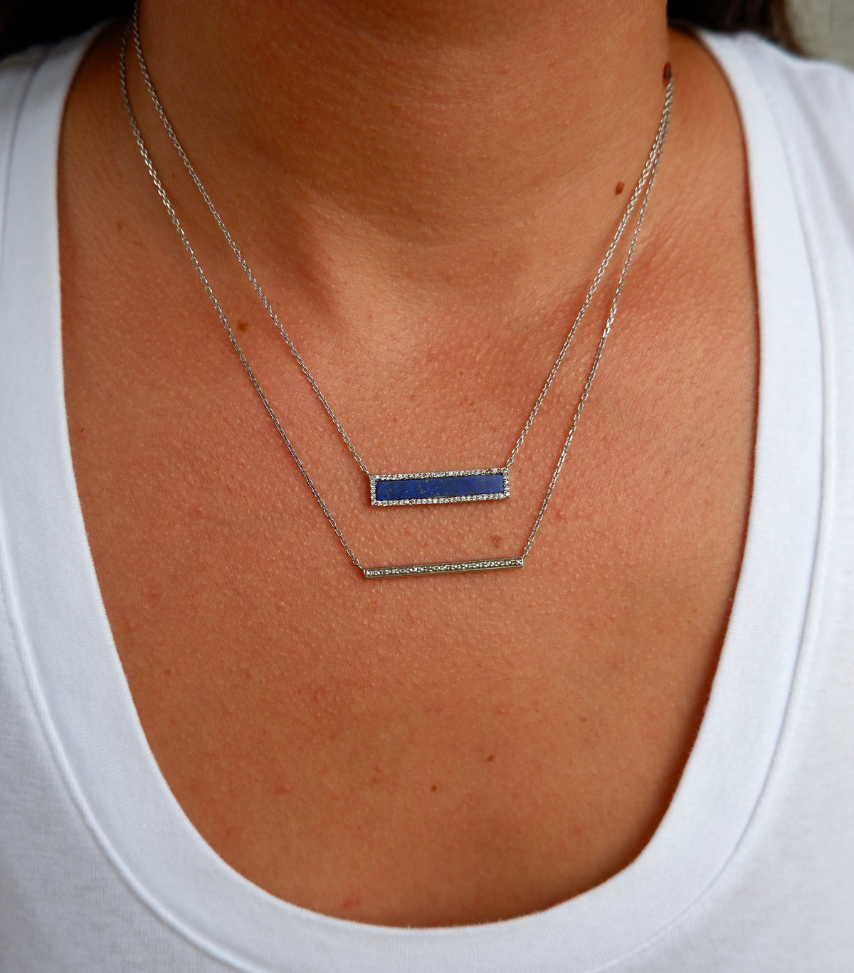 Textured Layering Bar Necklace