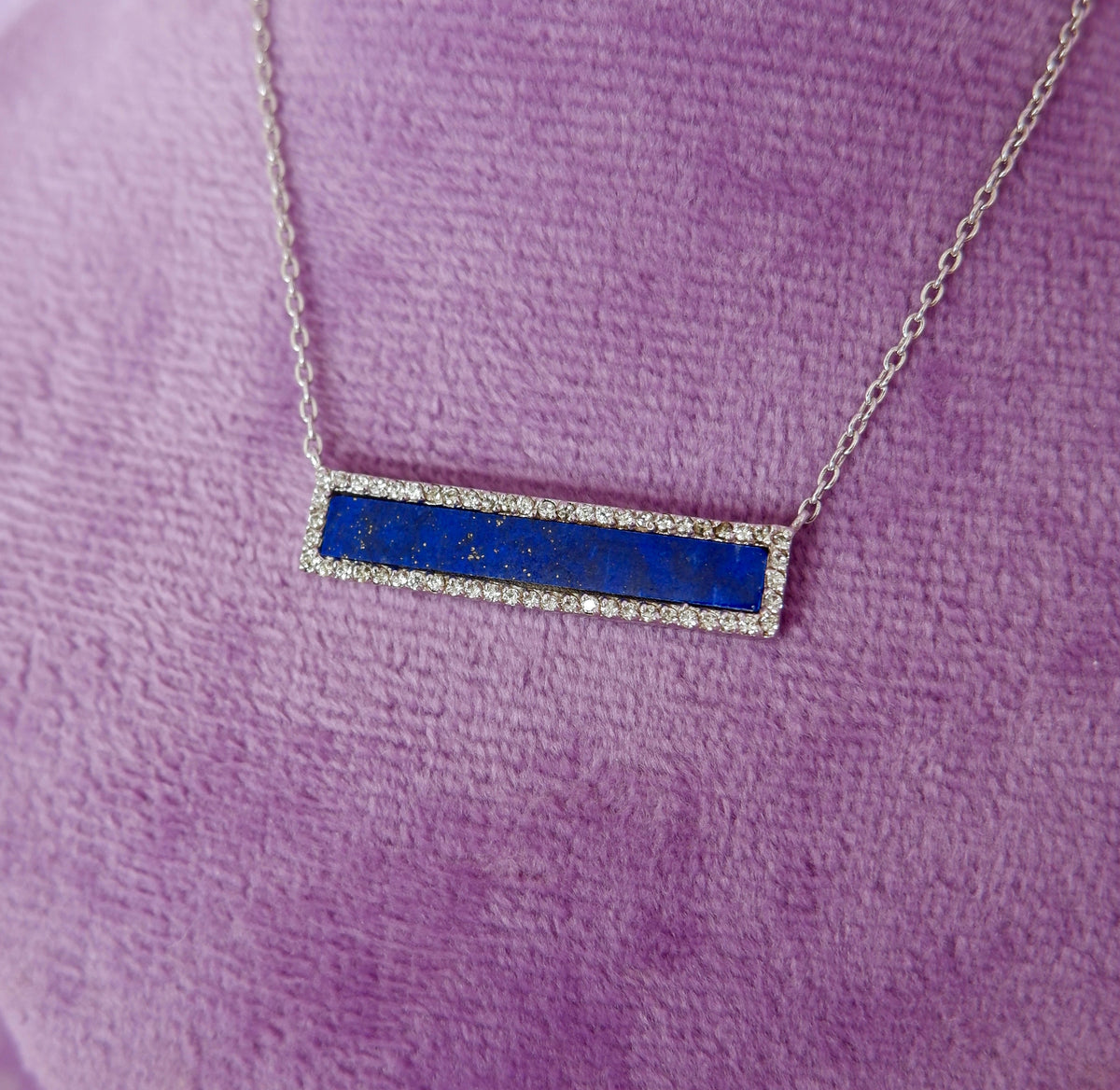 Lapis Lazuli Bar Necklace
