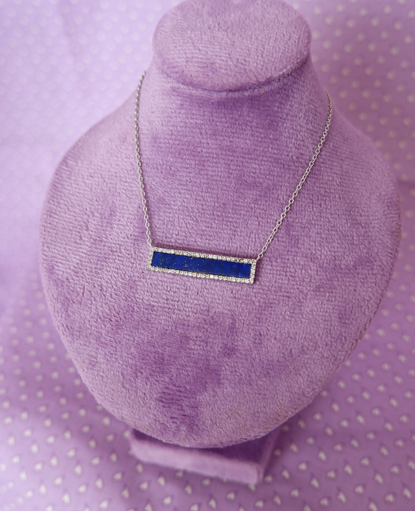 Lapis Lazuli Bar Necklace