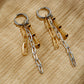 Silver and Gold Layered Chain Earrings