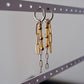 Silver and Gold Layered Chain Earrings