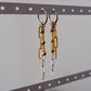 Silver and Gold Layered Chain Earrings