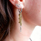 Silver and Gold Layered Chain Earrings