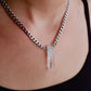 Quartz Crystal Point Chain Necklace