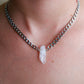 Quartz Crystal Point Chain Necklace