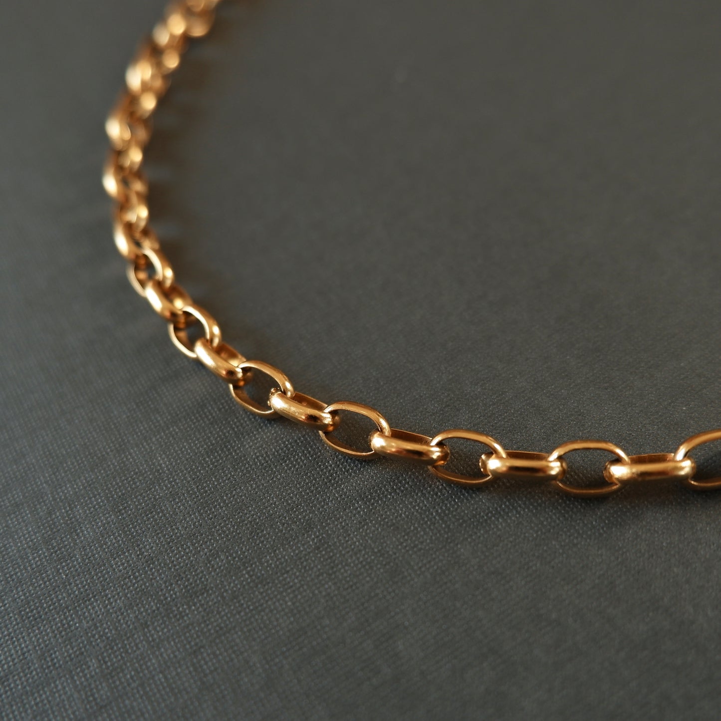 Chunky Oval Link Gold Necklace