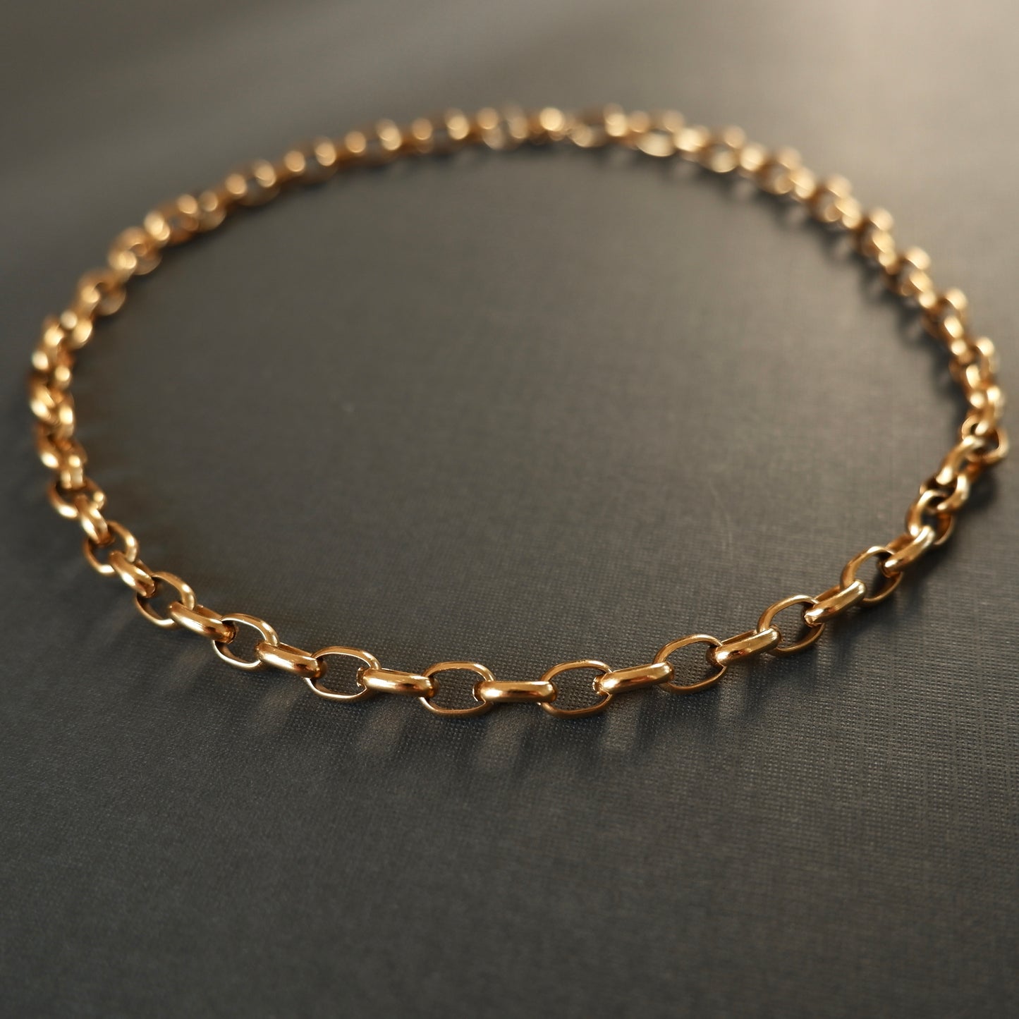 Chunky Oval Link Gold Necklace