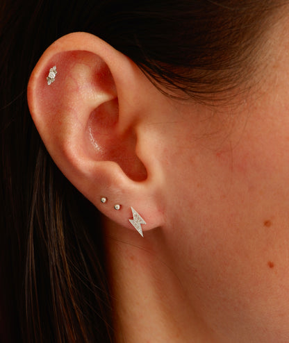 Lightning Bolt Mini Stud Earrings