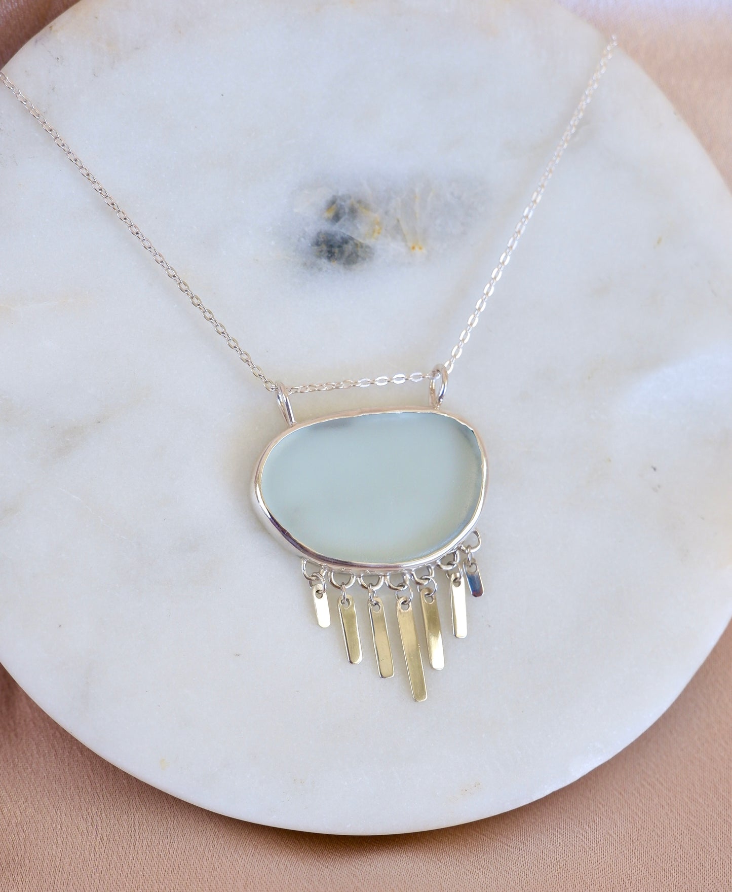 Sterling Silver Sea Glass Necklace