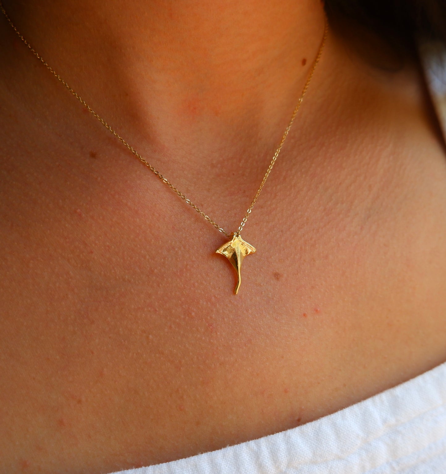 Gold Stingray Necklace