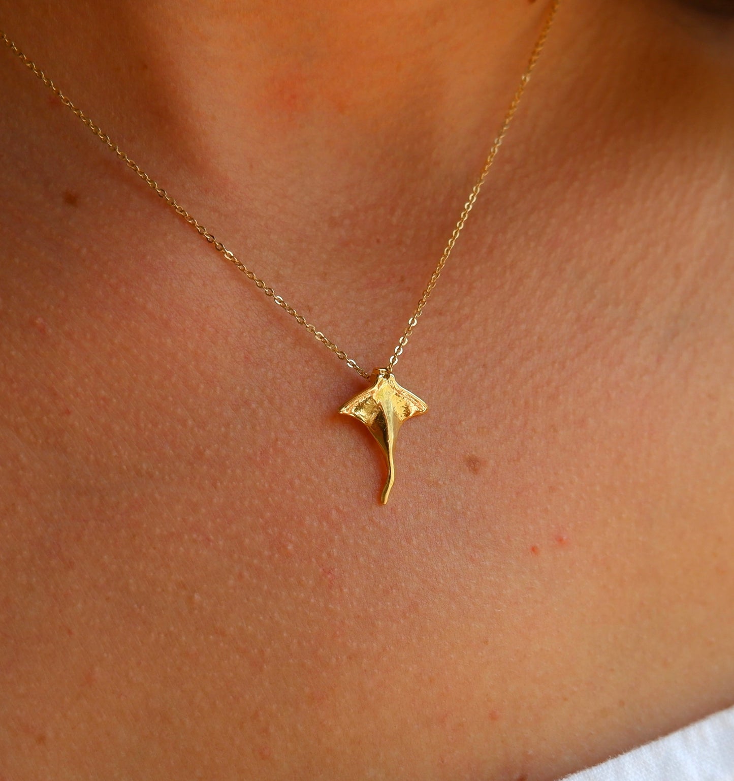 Gold Stingray Necklace