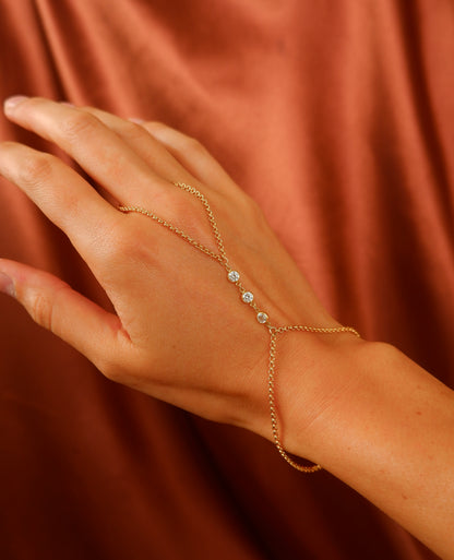 Custom Gemstone Hand Chain