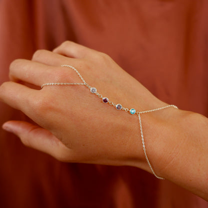 Custom Gemstone Hand Chain
