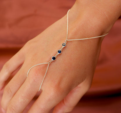 Custom Gemstone Hand Chain