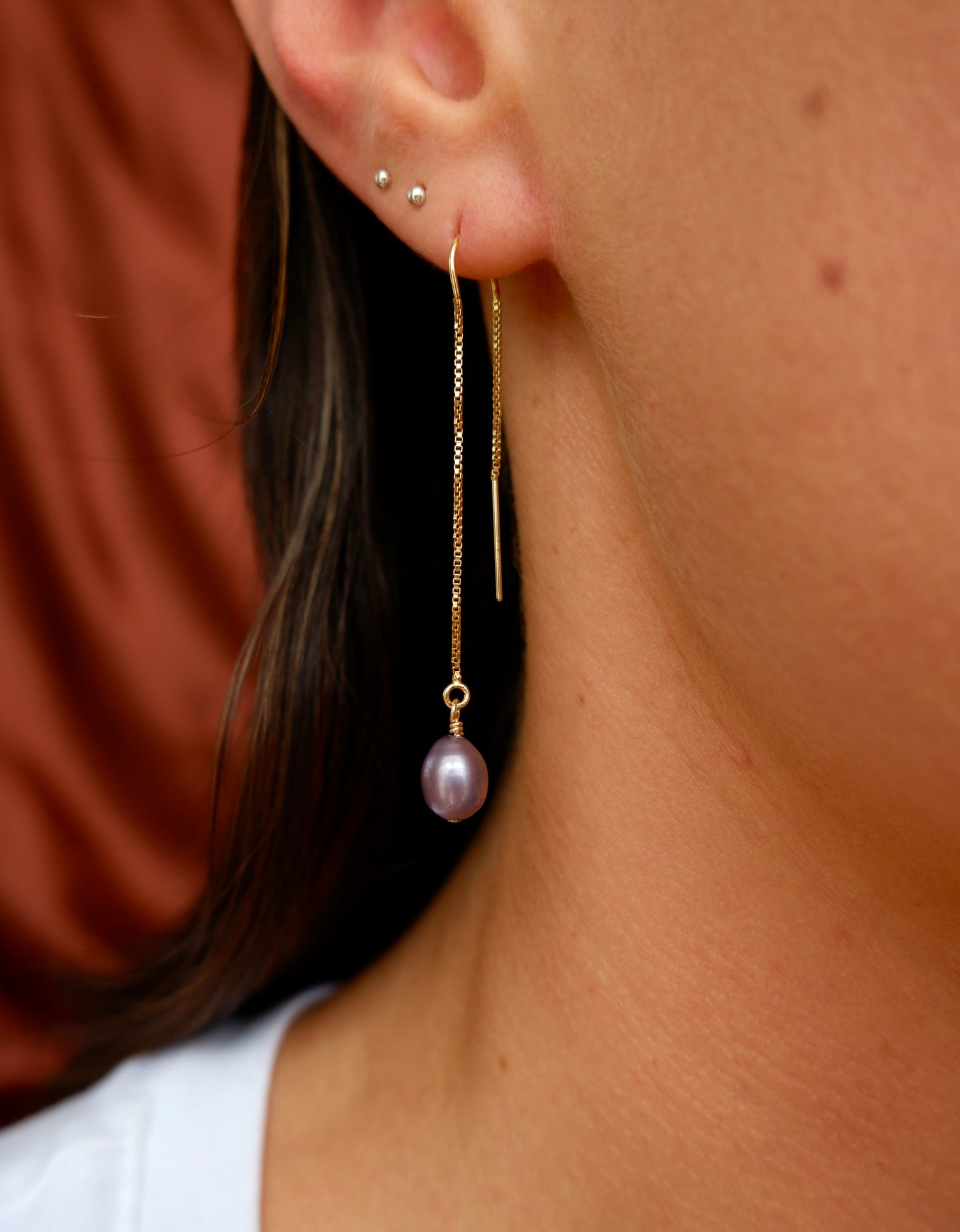 Threader Drop Earrings