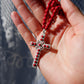 Red Enamel Cross Pendant Necklace