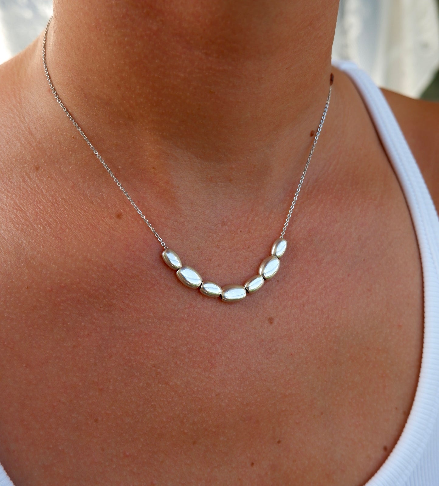 Pebble Necklace, 925 Sterling Silver