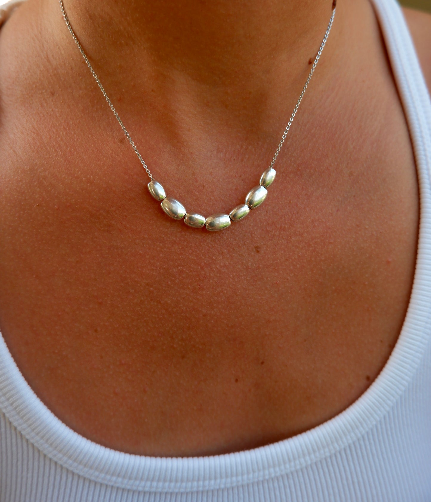 Pebble Necklace, 925 Sterling Silver