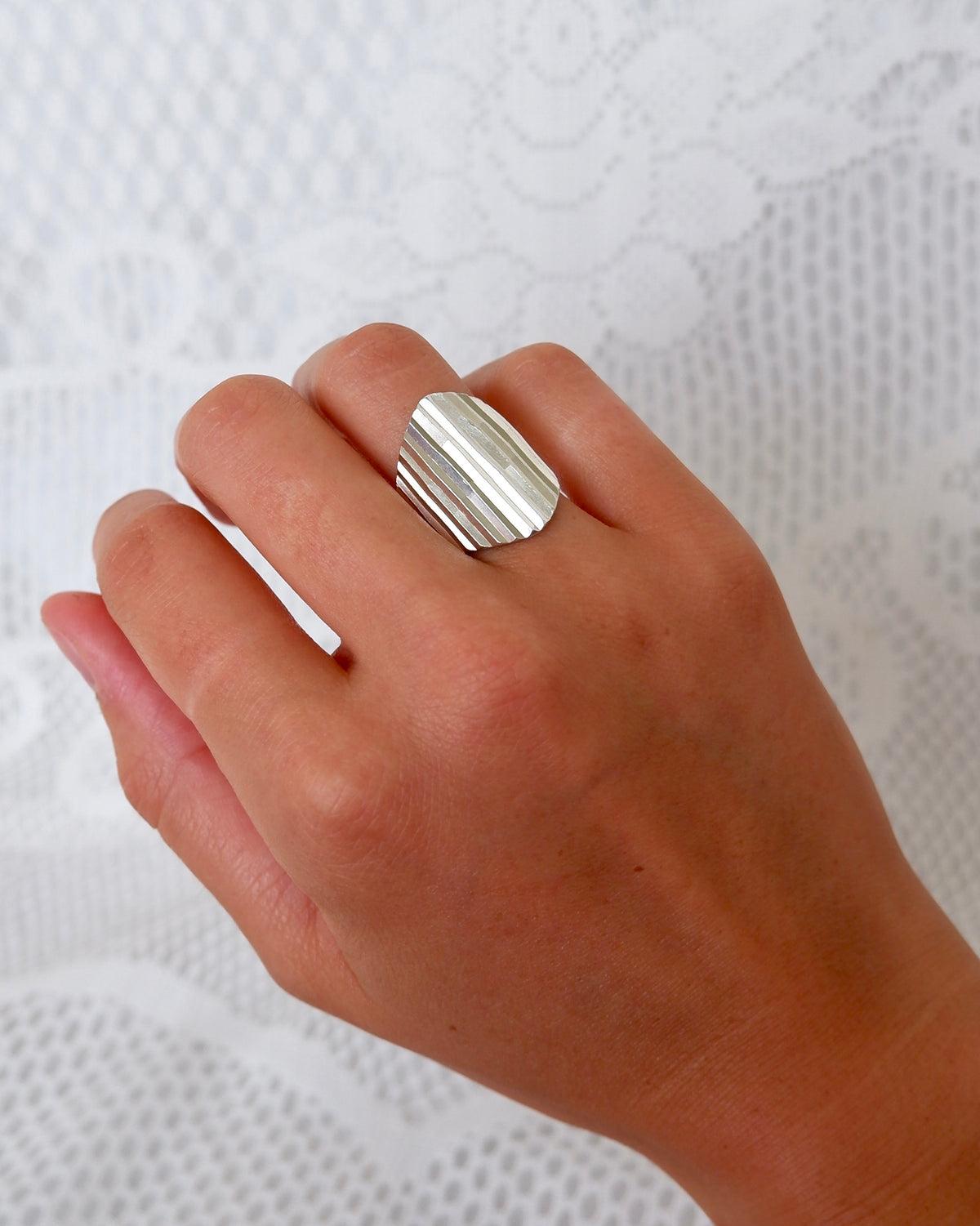 Diamond Cut Glimmer Ring