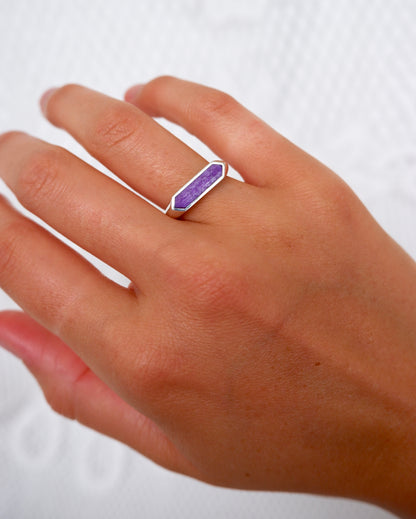 Horizontal Charoite Ring
