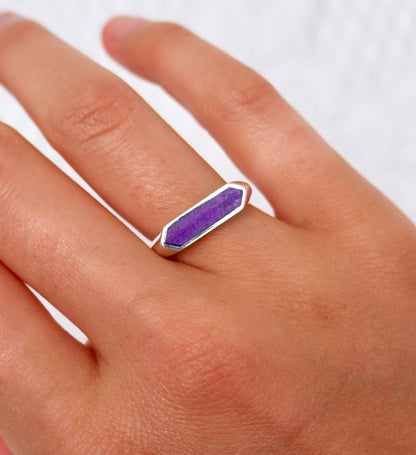 Horizontal Charoite Ring