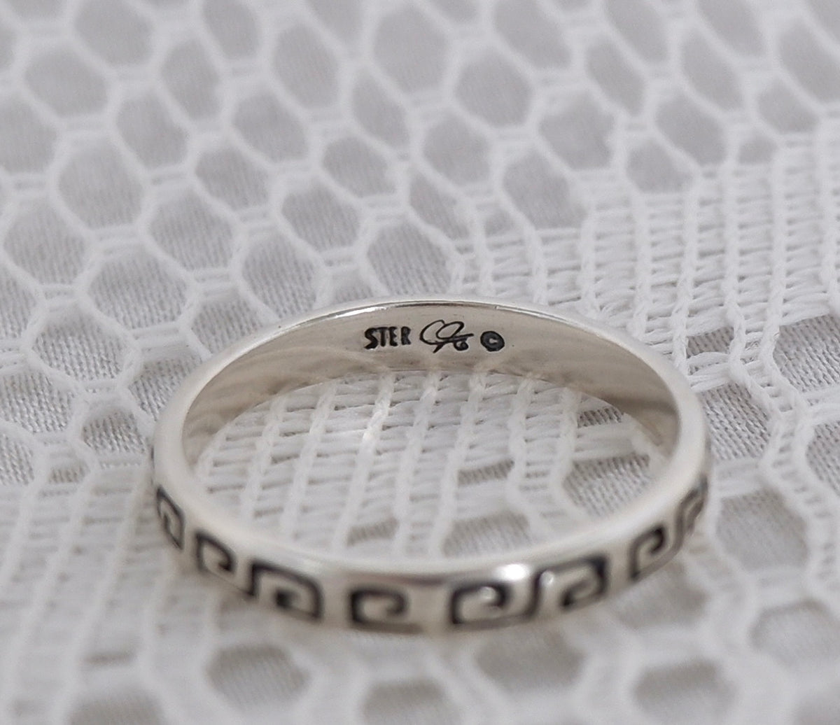 Greek Key Pattern Ring