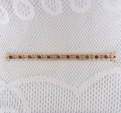 Gold Vermeil Ornate Floral Bracelet