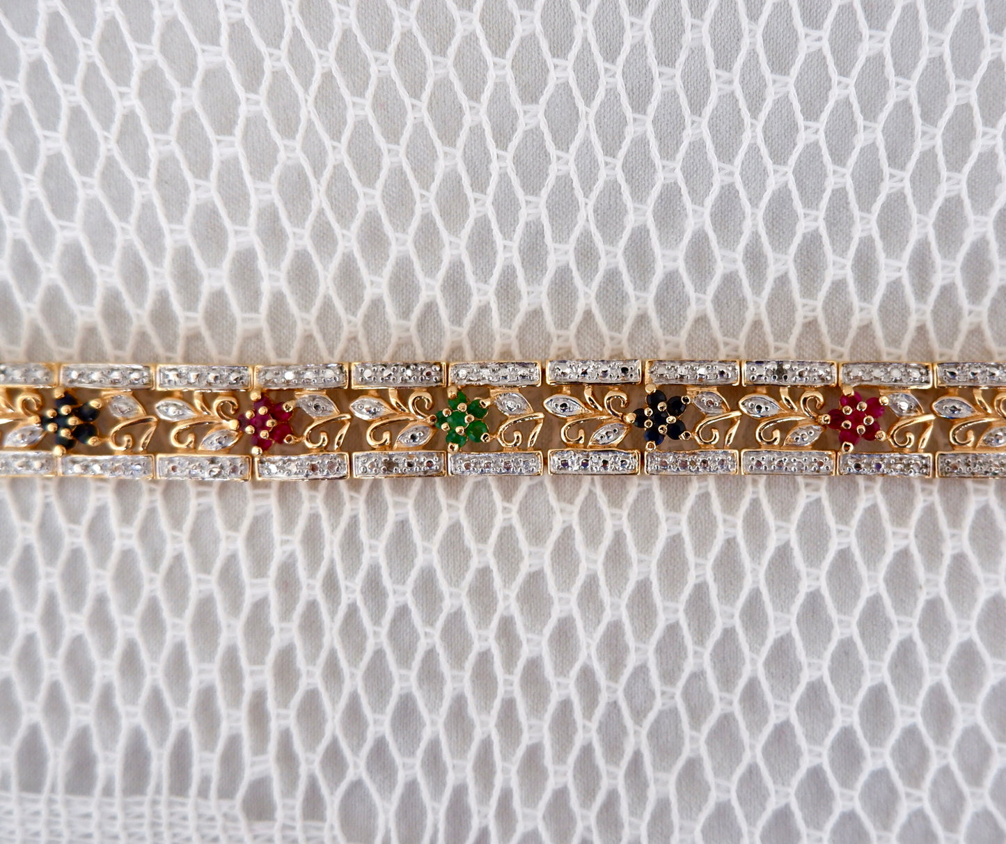 Gold Vermeil Ornate Floral Bracelet